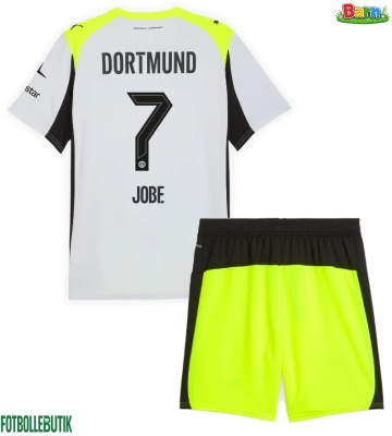 Borussia Dortmund Jobe Bellingham #7 Bortaställ Barn 2025-26 Kortärmad (+ Korta byxor)